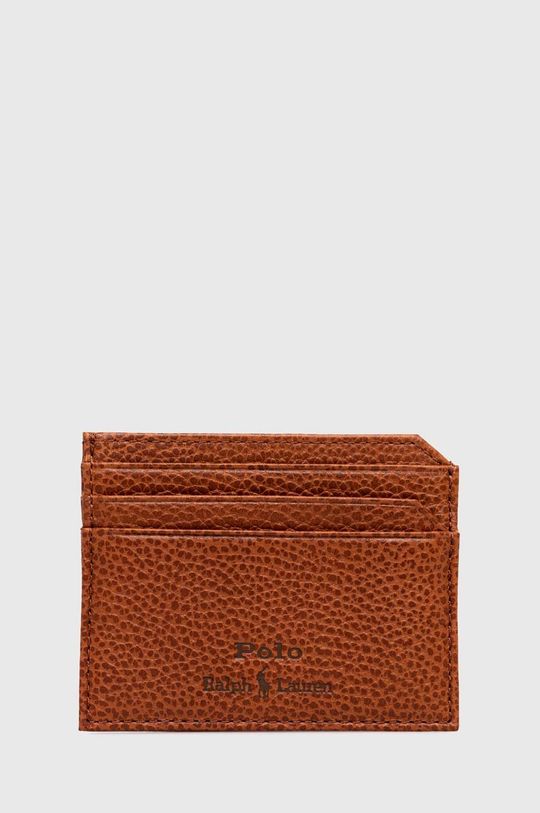 Кожаный футляр для карт Polo Ralph Lauren, коричневый