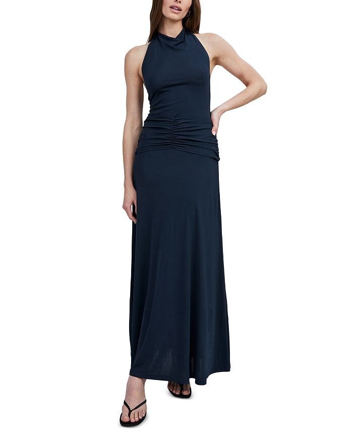 

Однотонное и полосатое платье «Бобби» Solid & Striped, синий