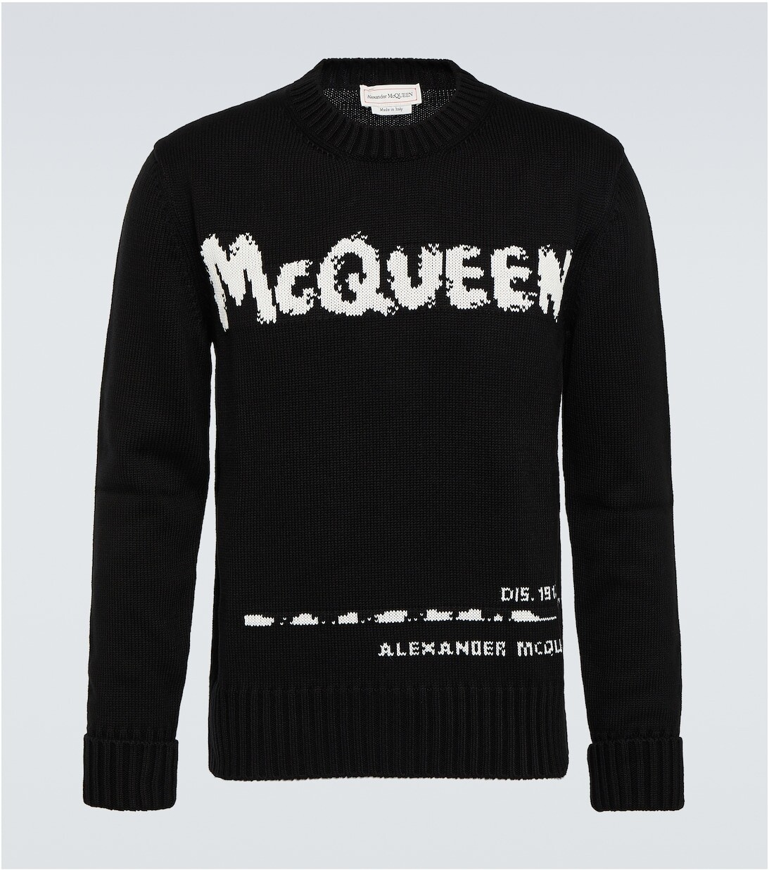 

Свитер McQueen Graffiti из хлопка интарсия Alexander McQueen, черный