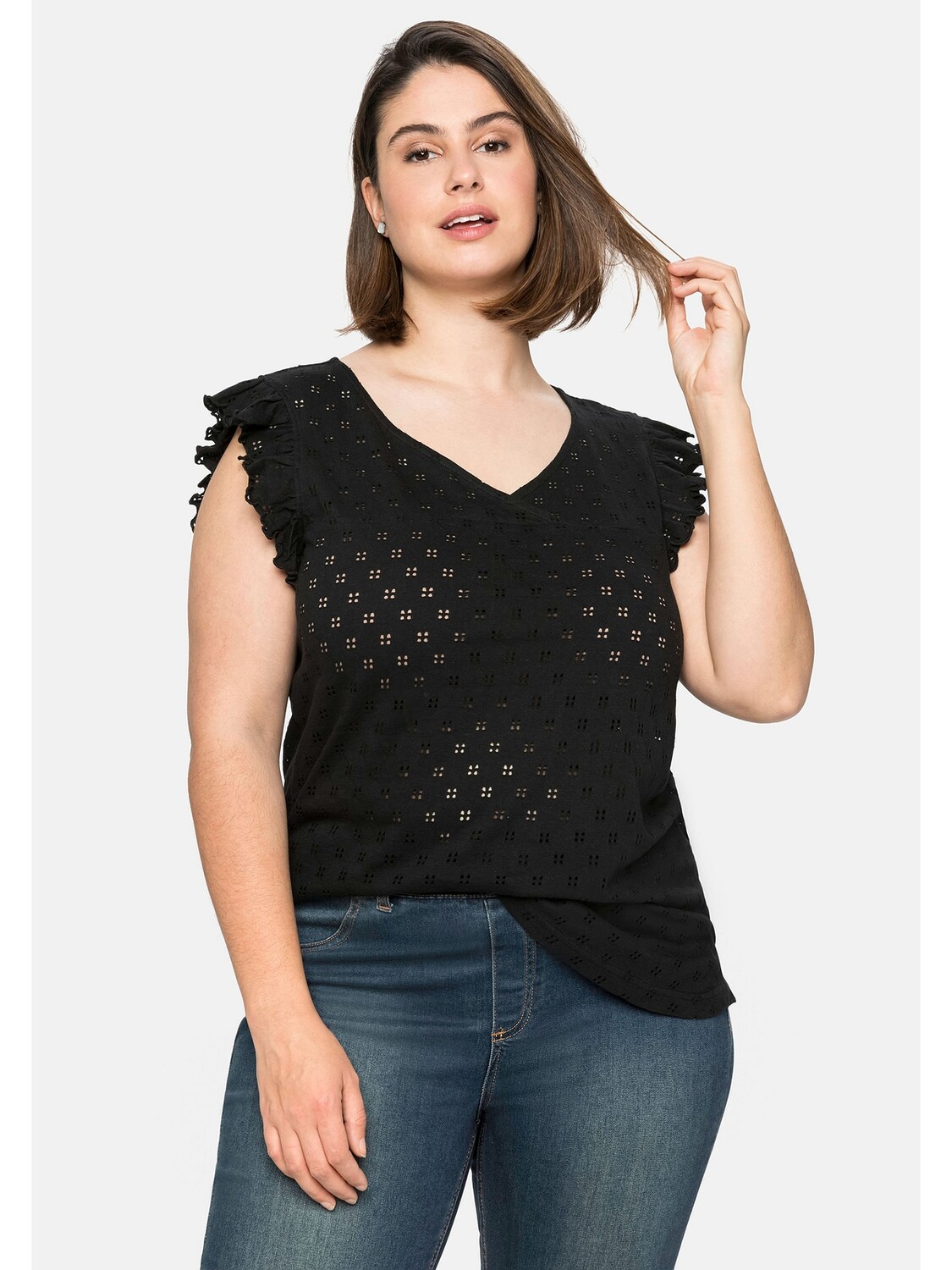 

Топ sheego Jersey, черный