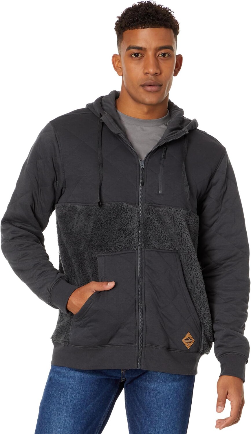 

Толстовка на молнии с полной молнией Blanket Mix Hurley, цвет Dark Stone Grey