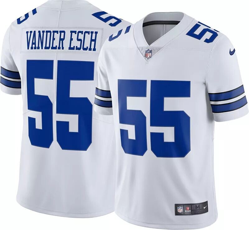 

Мужские белые джерси Nike Dallas Cowboys Leighton Vander Esch #55 Vapor Limited