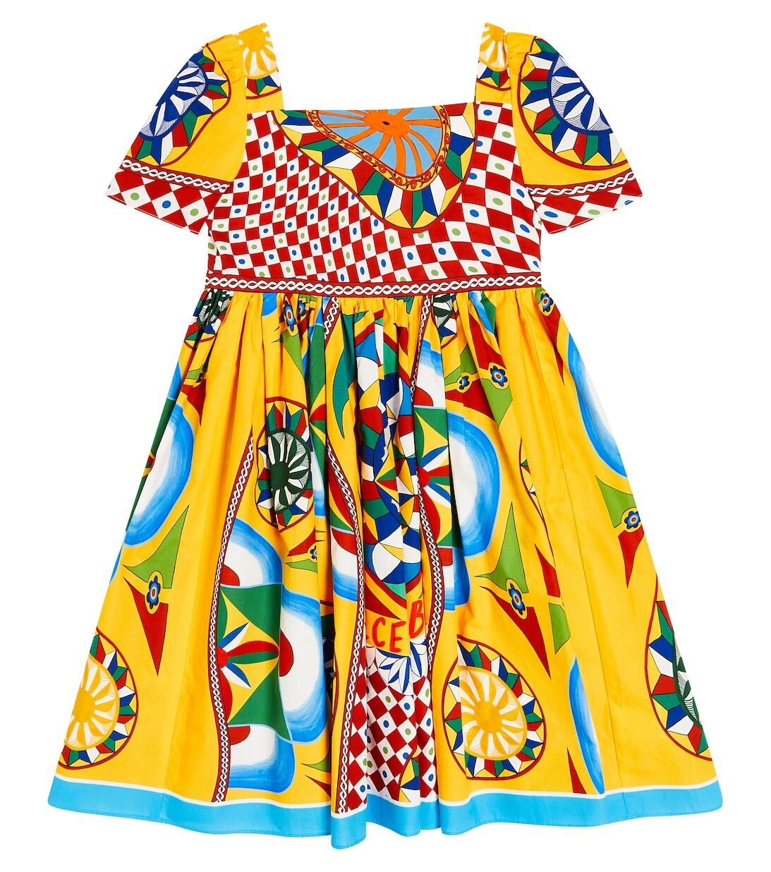 

Платье Carretto из хлопкового поплина Dolce&Gabbana, разноцветный
