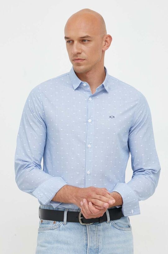 

Рубашка из хлопка Armani Exchange, синий