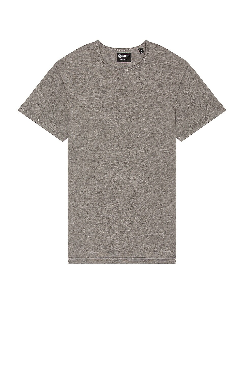 Футболка Cuts Crew Split Hem, цвет Heather Grey