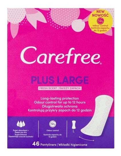 

Гигиенические прокладки, 46 шт. Carefree, Plus Large