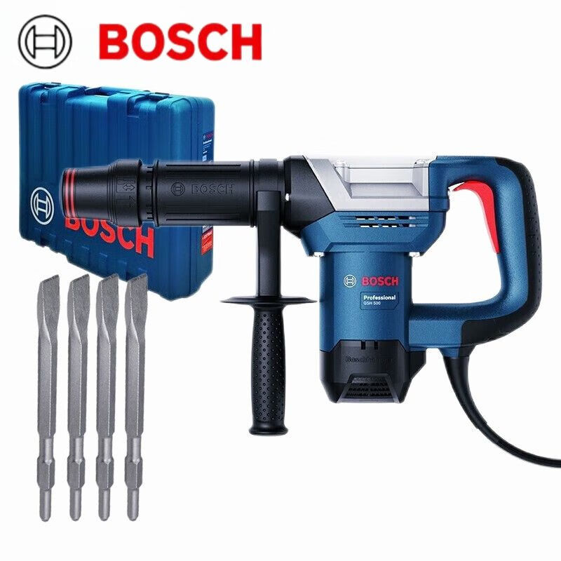 Отбойный молоток Bosch GSH 500, 1100W + насадки