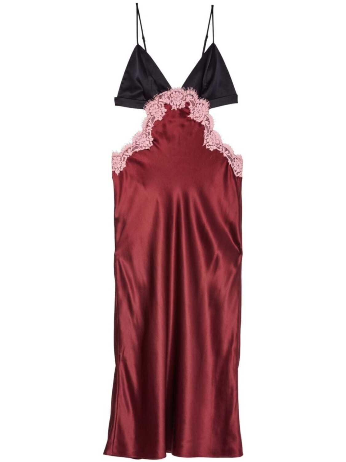 

Fleur Du Mal платье с кружевной аппликацией, красный
