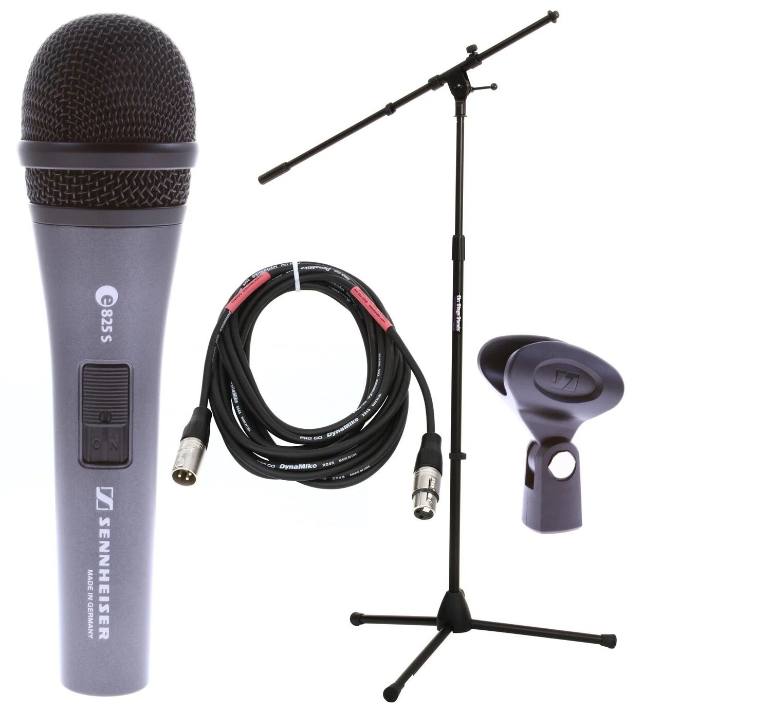 

Комплект кардиоидного динамического микрофона Sennheiser e 825-S со стойкой и кабелем