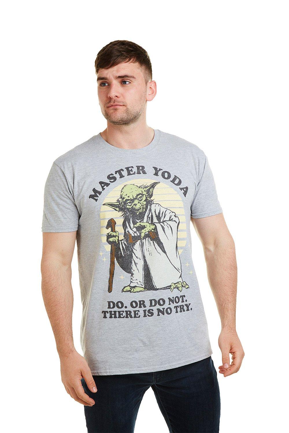 цена Хлопковая футболка «Мастер Йода» Star Wars, серый