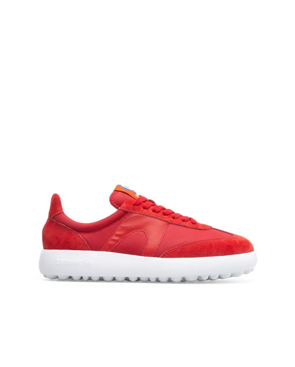 Женская спортивная обувь разной фактуры красного цвета Camper, красный кроссовки camper pelotas xlf оливковое