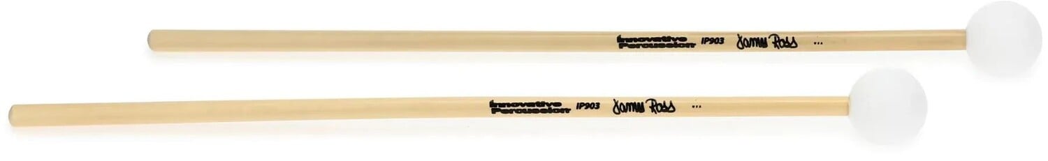 

Innovative Percussion IP903 James Ross Dark Xylophone/Glockenspiel Mallets - 1 1/4 inch White - Rattan