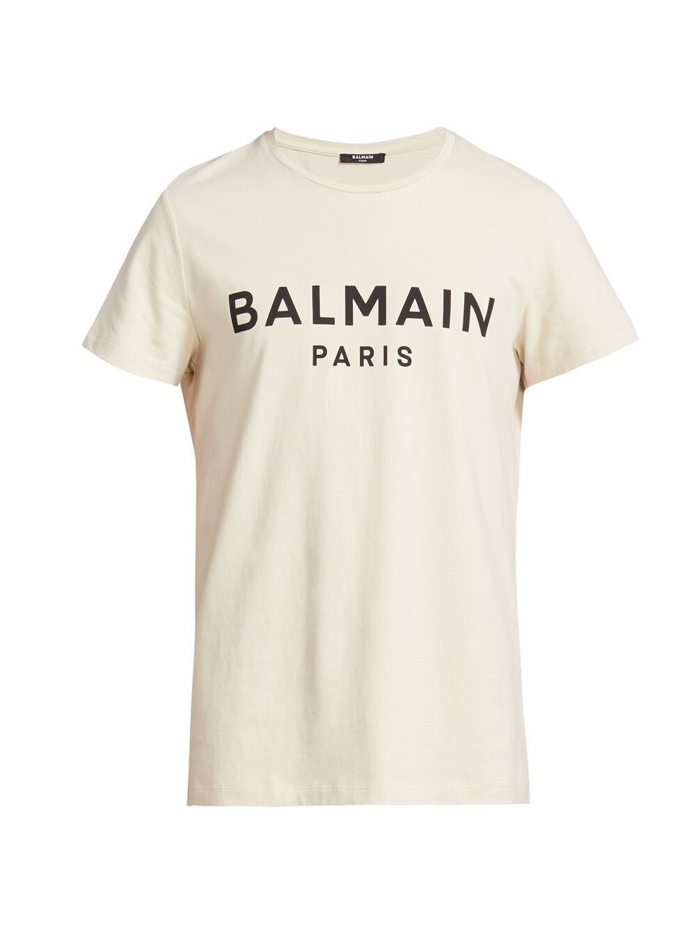 

Футболка с круглым вырезом и принтом логотипа Balmain, слоновая кость, Бежевый