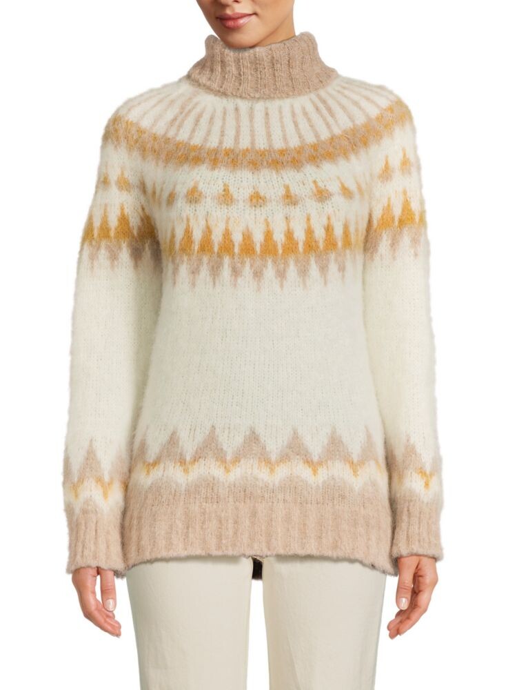 

Свитер с высоким воротником из смеси альпаки Fair Isle Naadam, цвет Color