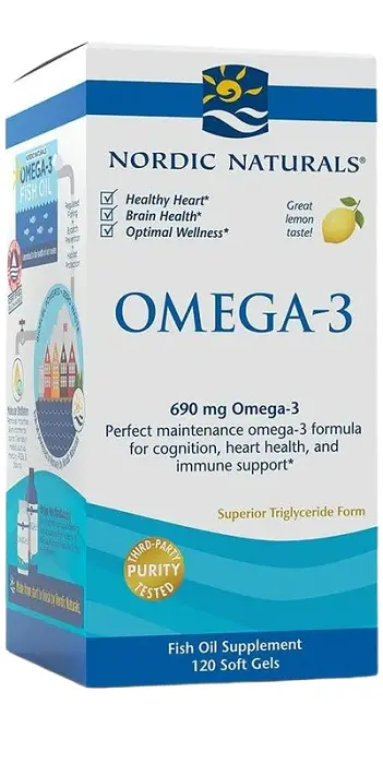 

Препарат с омега3 кислотами Nordic Naturals Omega 3 690 Mg Lemon, 120 шт
