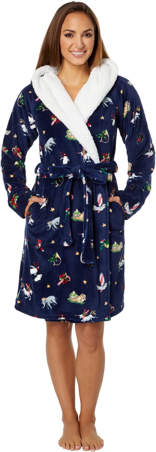

Халат Plush Fleece Robe Vera Bradley, цвет Snow Globe Motifs