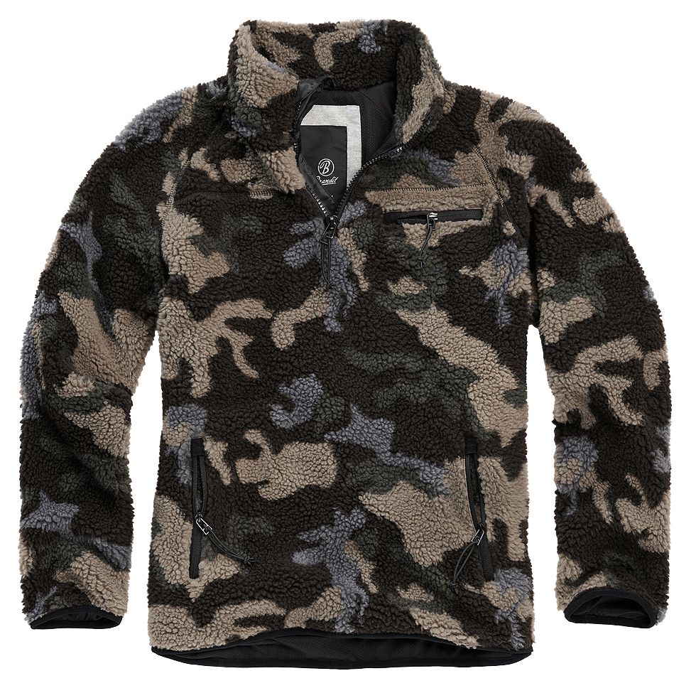 Пуловер Brandit Jacke Teddyfleece Troyer, цвет Camouflage