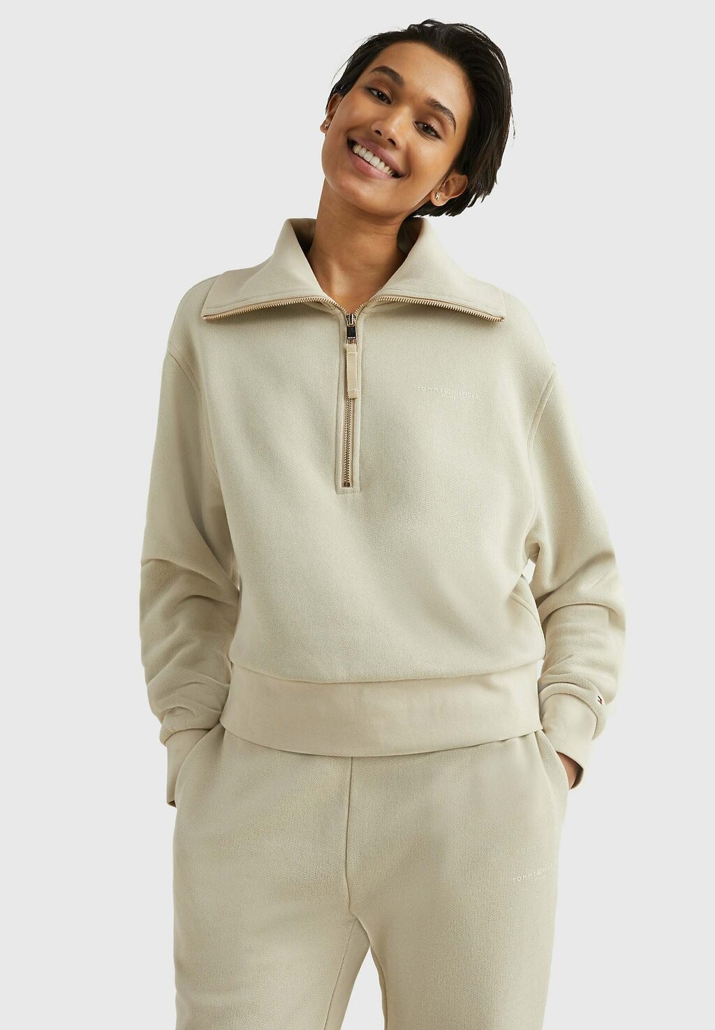 

Толстовка с капюшоном Tommy Hilfiger, песочный, Бежевый