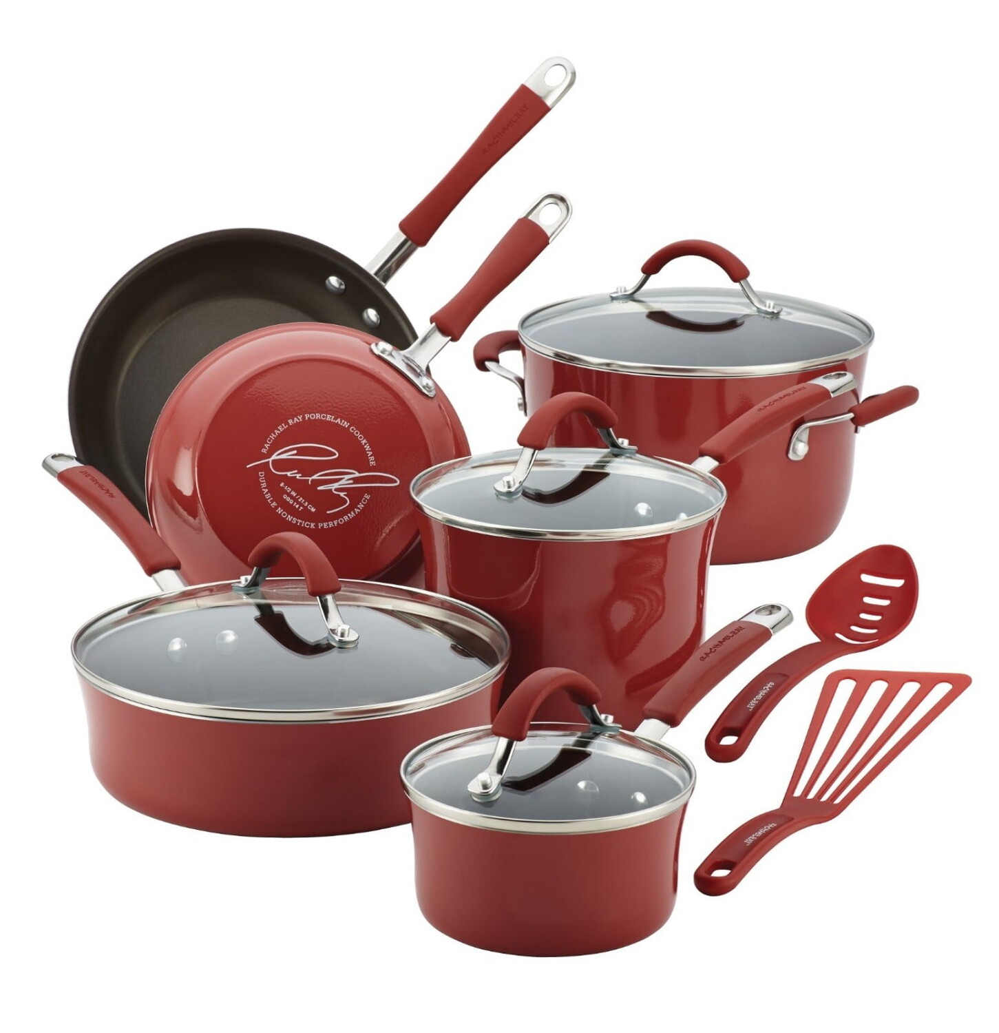 

Набор посуды с антипригарным покрытием Saney Cucina, красный