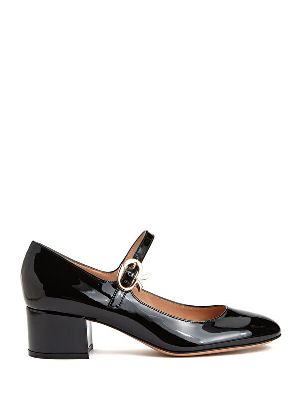 

Черные кожаные туфли на высоком каблуке mary ribbon Gianvito Rossi