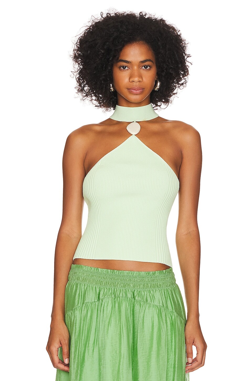 

Топ SIMKHAI Rubie Mock Neck, цвет Key Lime