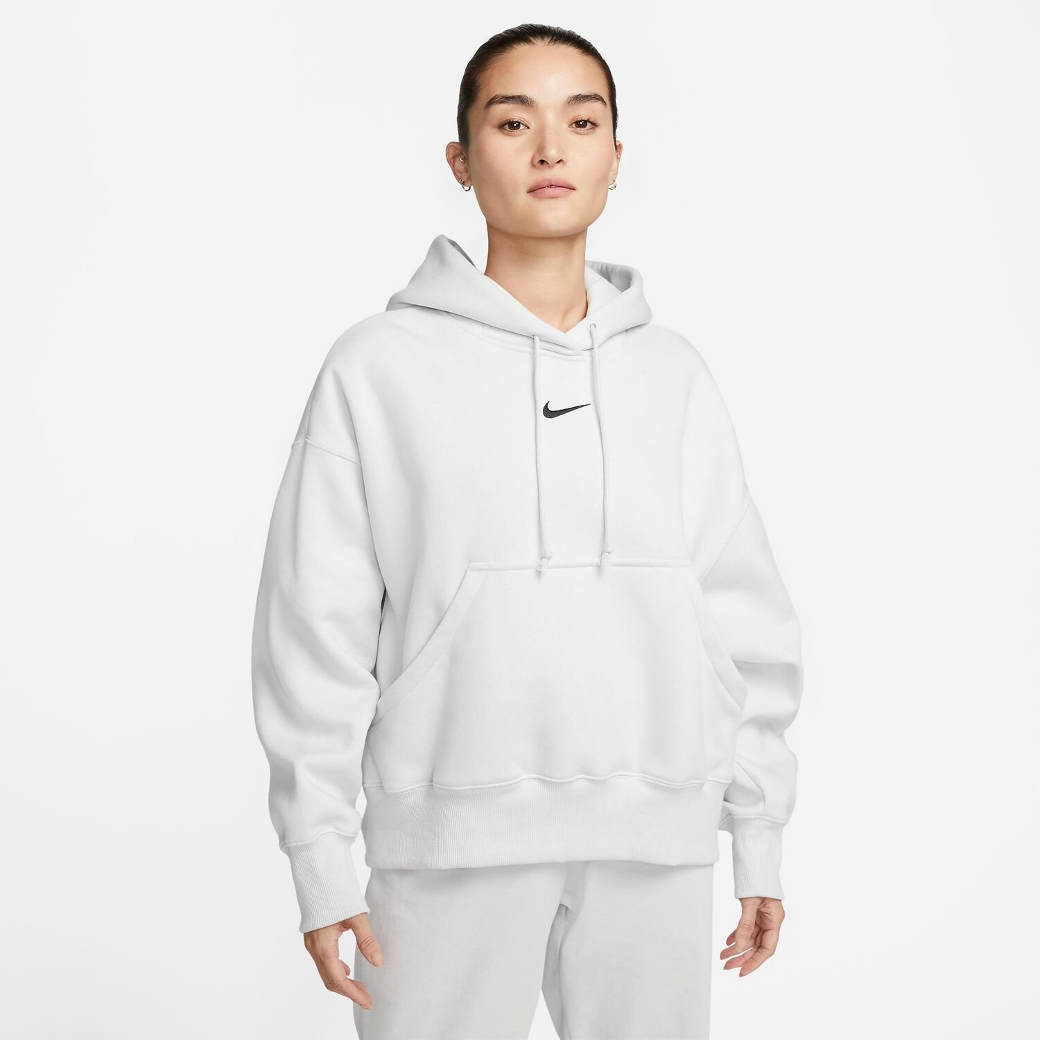 

Женский свободный пуловер с капюшоном из флиса Nike Sportswear Phoenix, серый