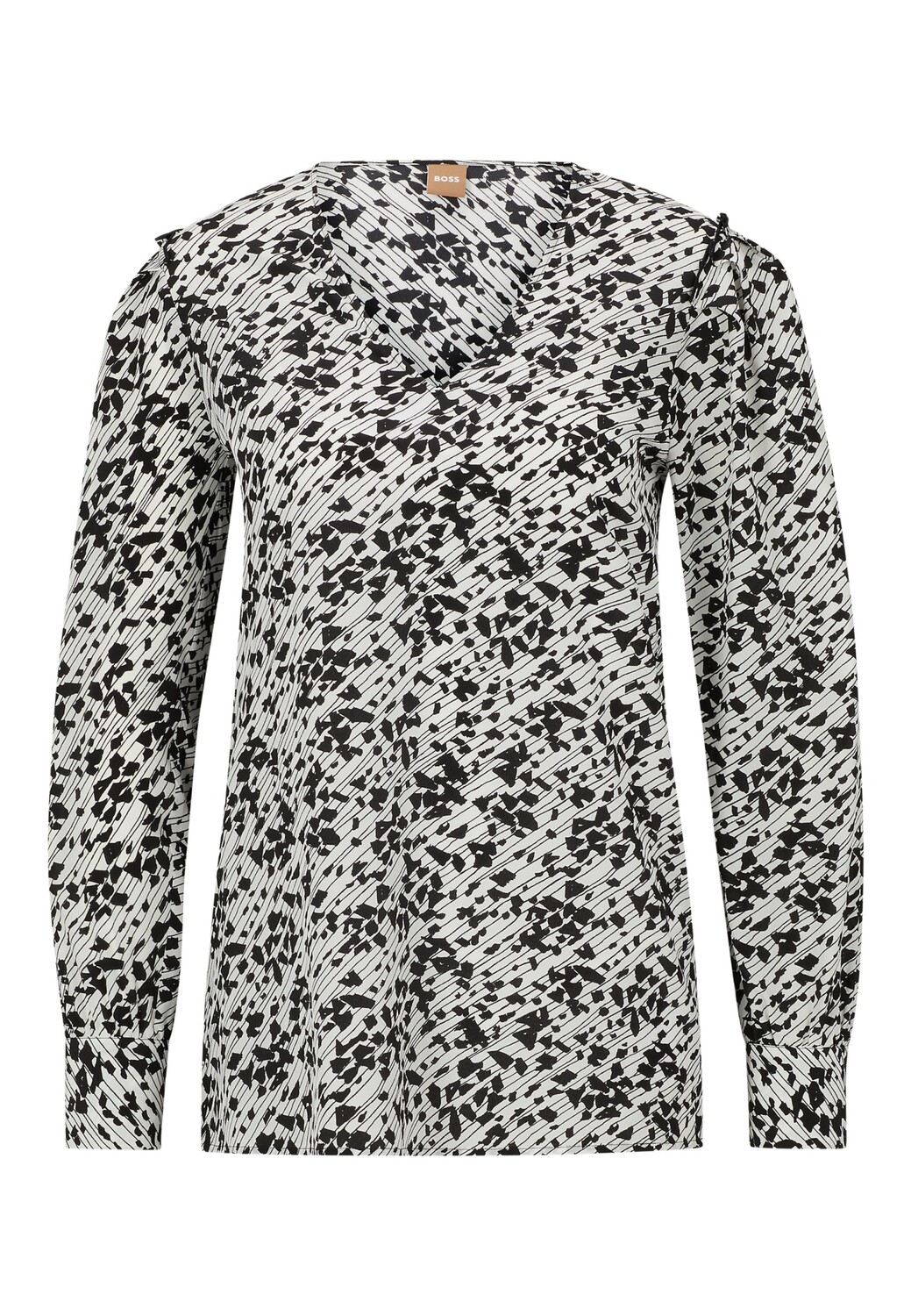 

Блуза BOSS BALUTA1 Regular Fit, черный