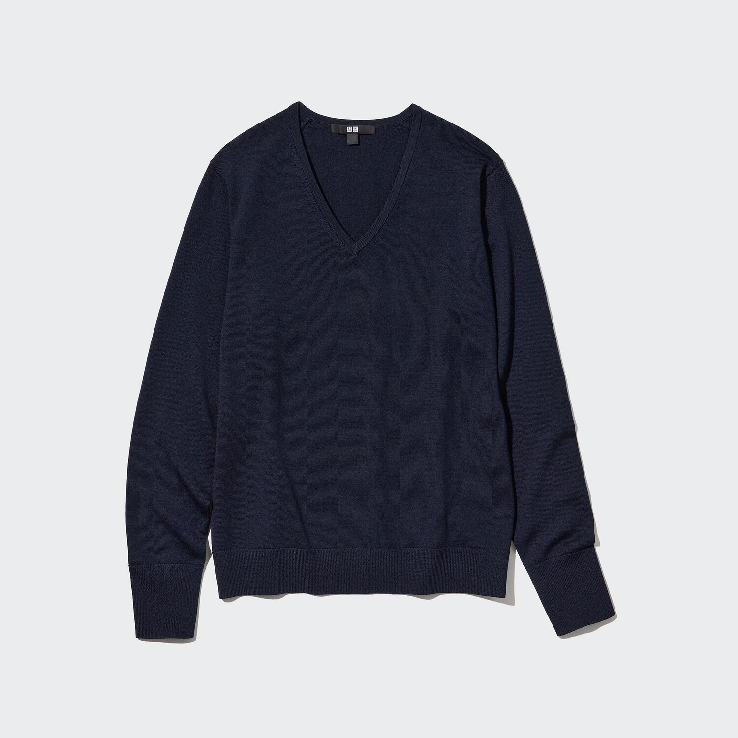 

Свитер Uniqlo женский из шерсти мериноса, темно-синий