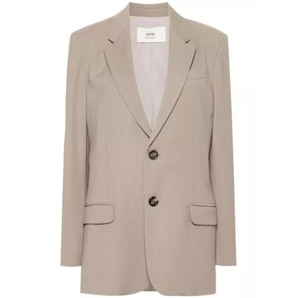 

Куртка taupe single-breasted blazer Ami Paris, коричневый