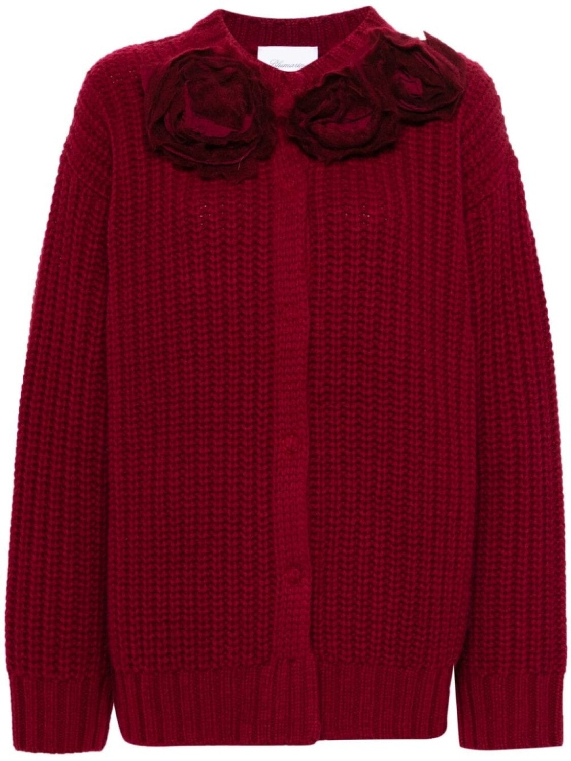 

Blumarine кардиган с цветочной аппликацией, красный