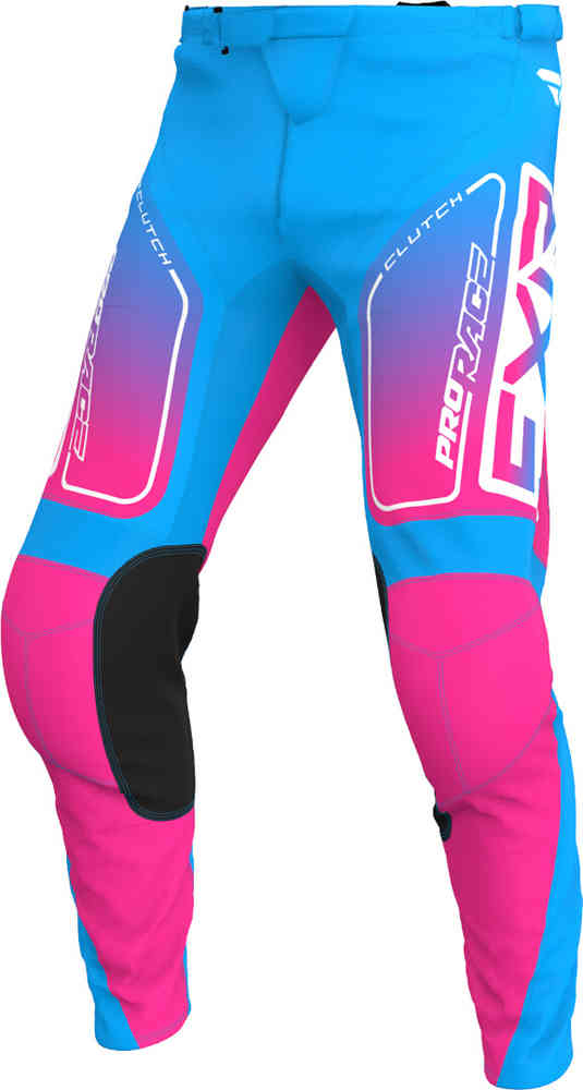 Детские брюки для мотокросса Clutch 2024 FXR, розовый/синий брюки для мотокросса clutch pro 2024 fxr черный белый синий красный