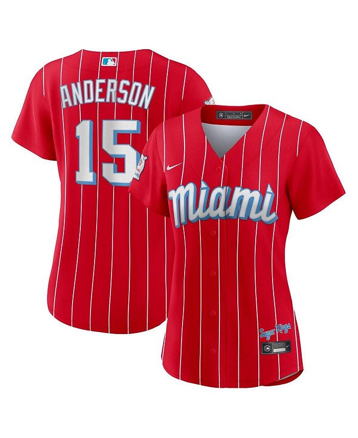 

Женская красная майка игрока Brian Anderson Miami Marlins City Connect Replica Player Nike, красный