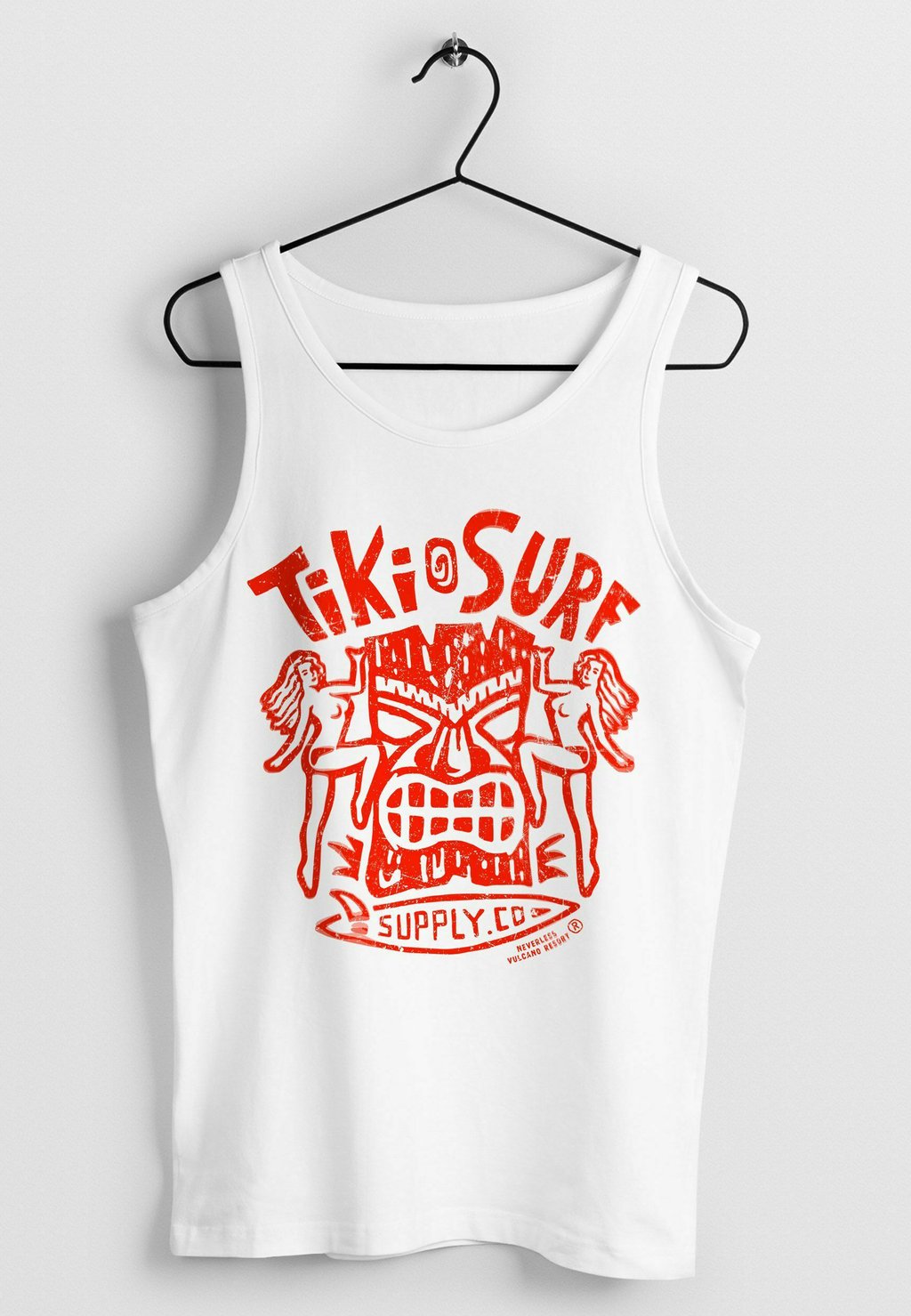 

Топ TANK- TIKI MASKE SURF HONOLULU HAWAII BEACH SUPPLY SO Neverless, красный