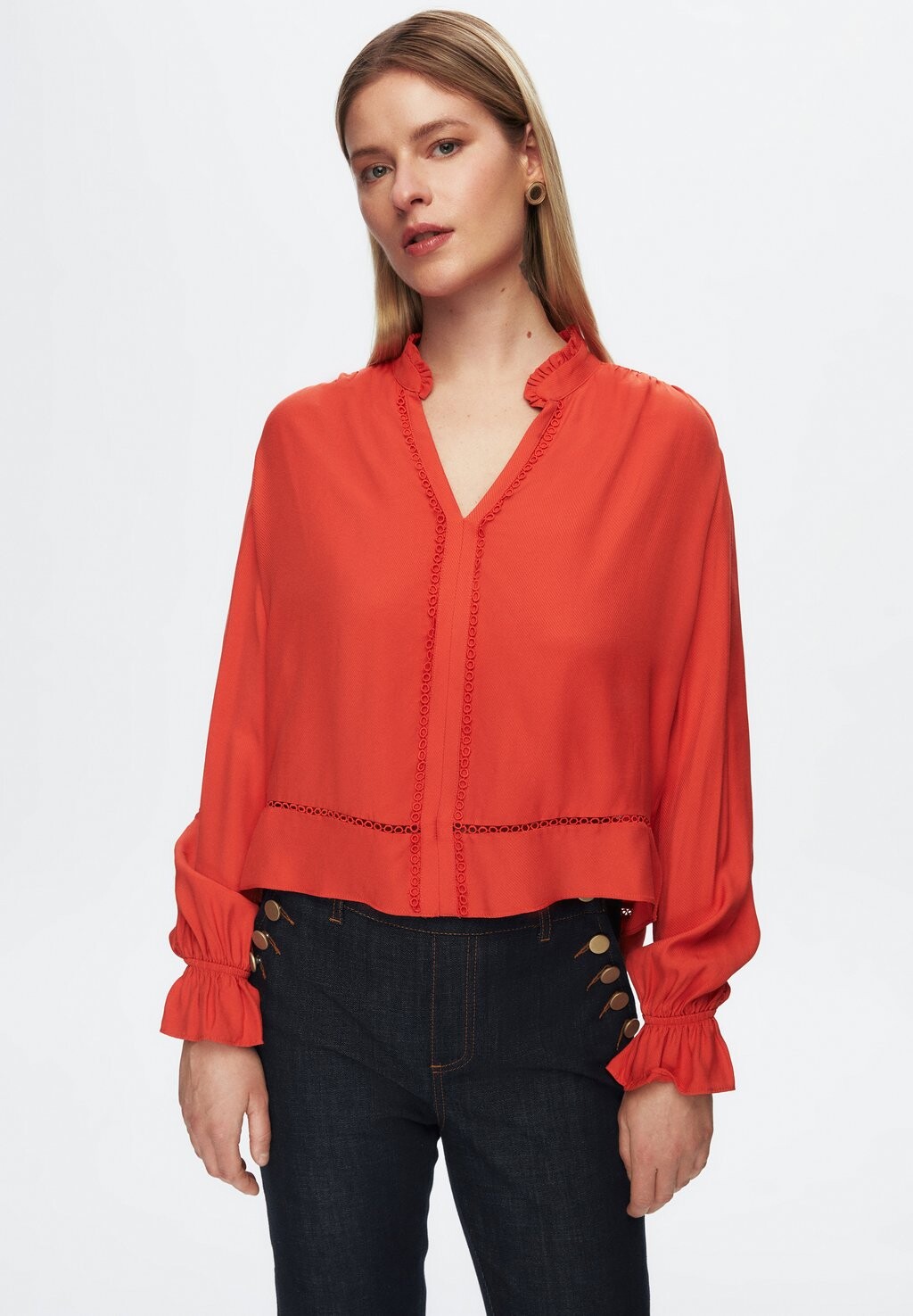 

Блузка RUFFLED LONG SLEEVE adL, цвет orange