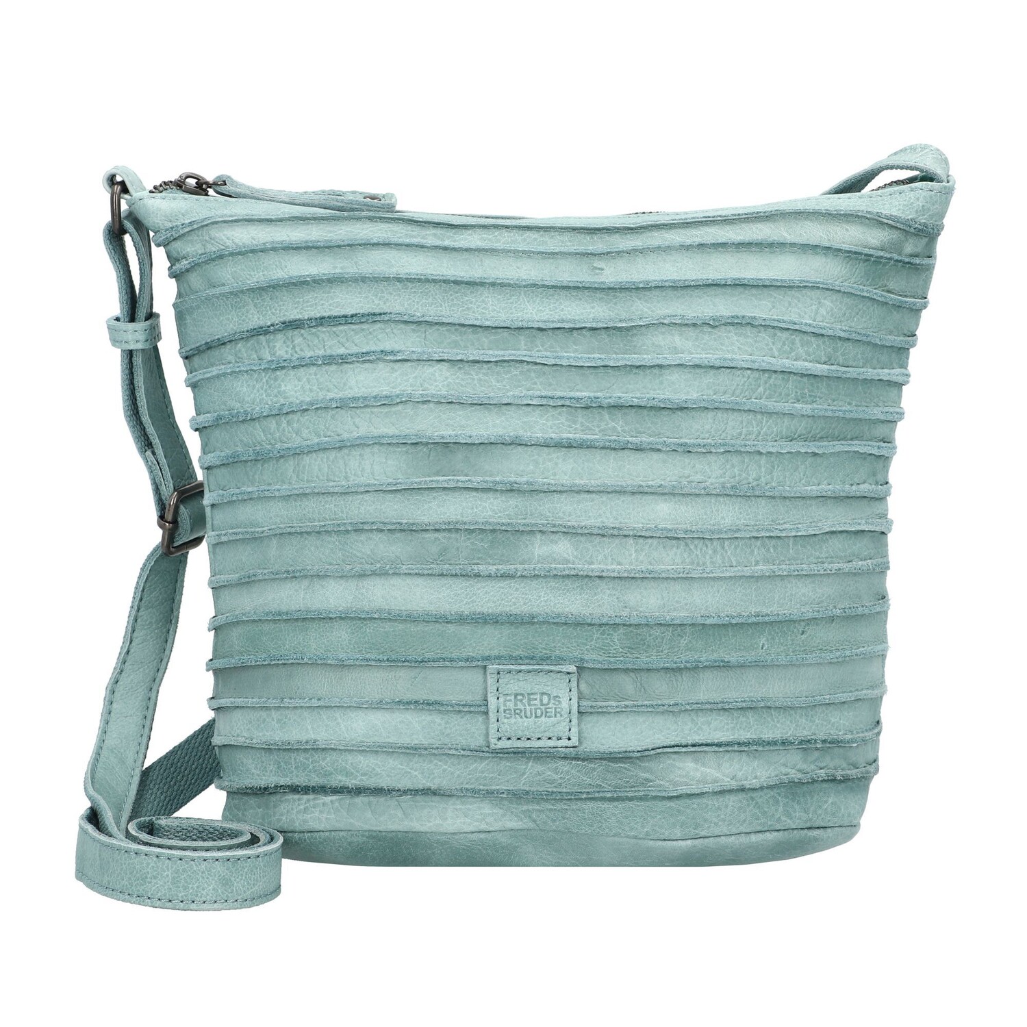 

Сумка через плечо FREDs BRUDER Riffelinchen Umhängetasche Leder 23 см, цвет soft blue
