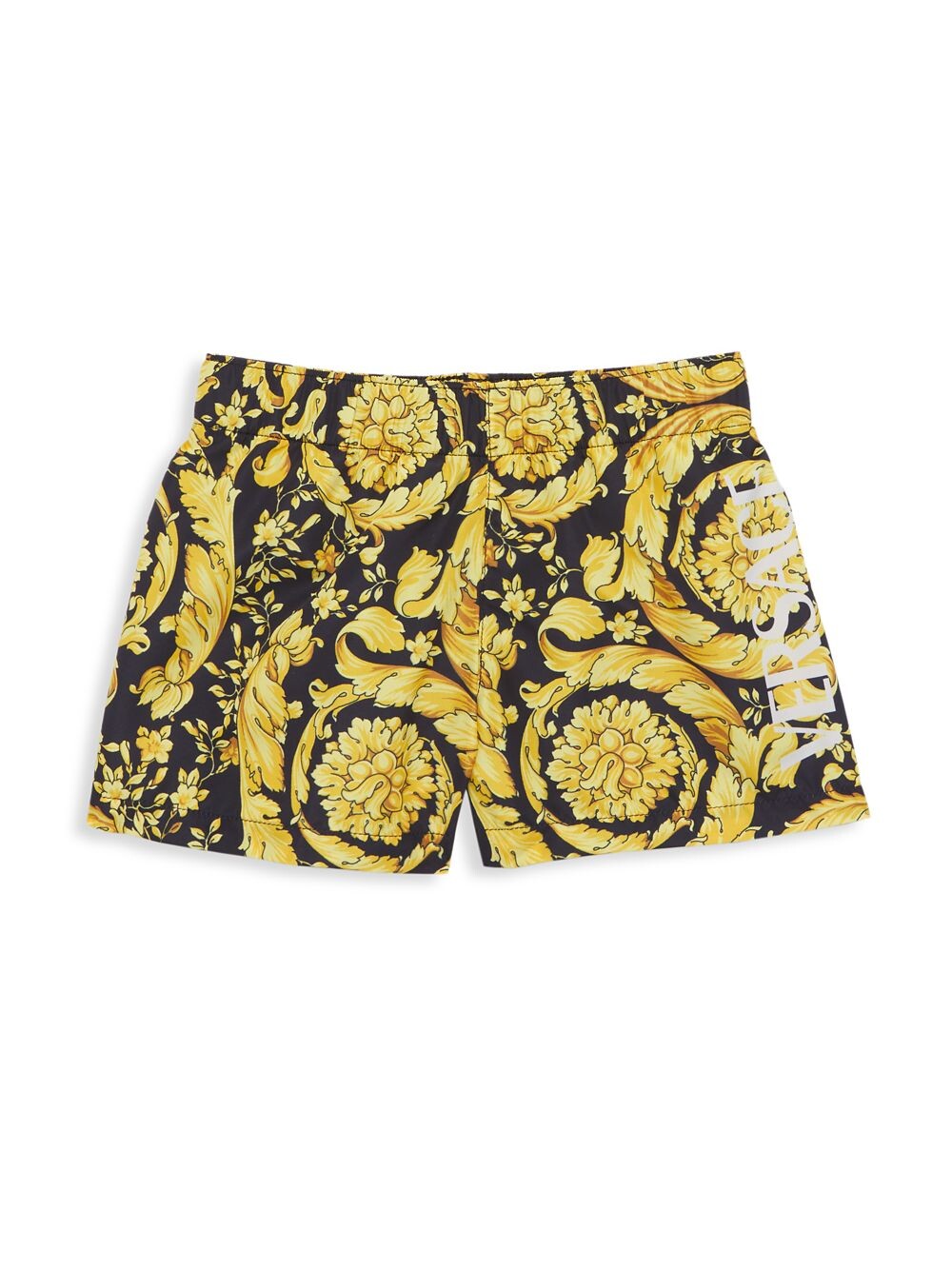 

Шорты для плавания с принтом Barocco для мальчика Versace, черный