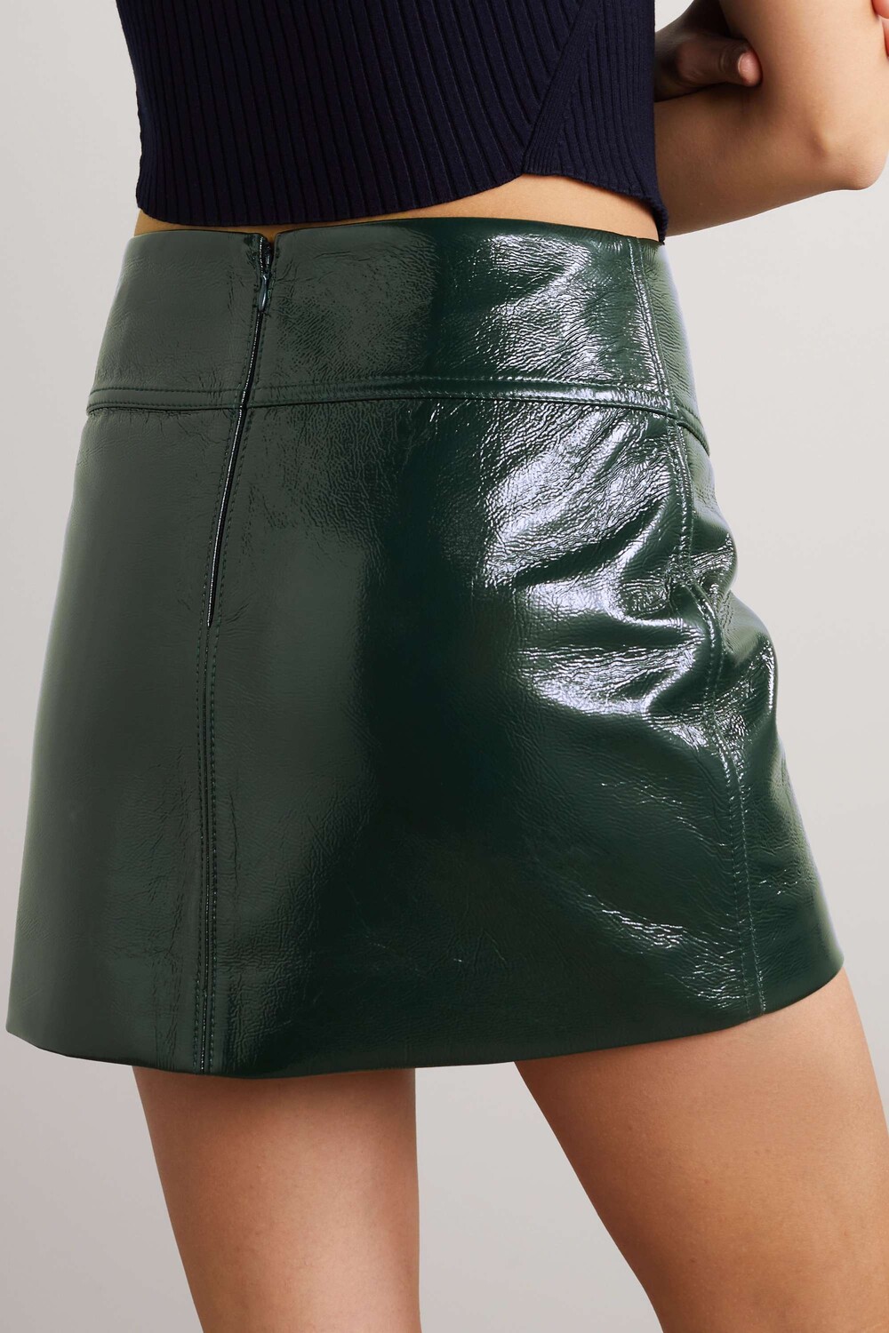 

PROENZA SCHOULER WHITE LABEL Мини-юбка из винила, темно-зеленый