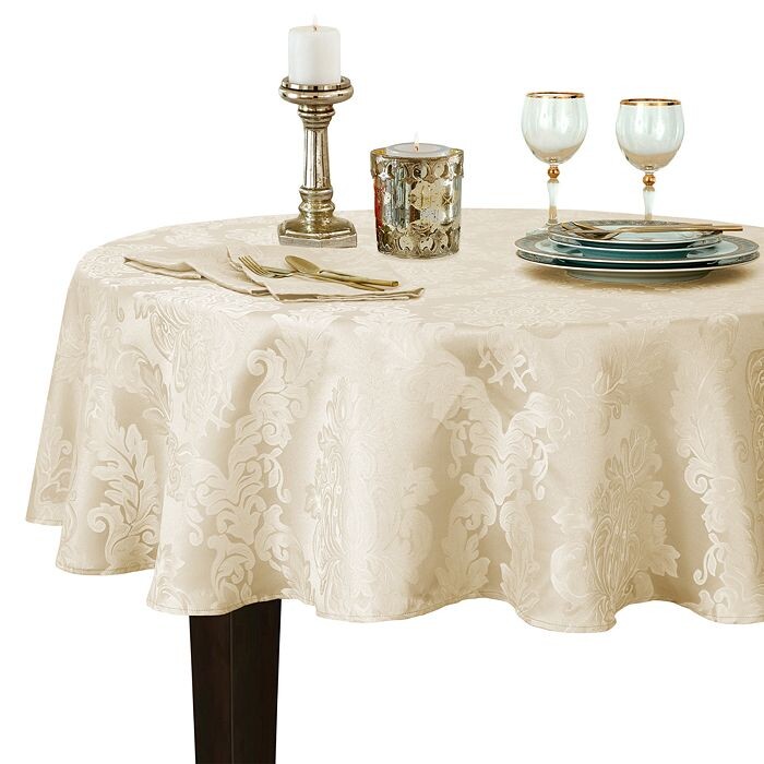 

Жаккардовая дамасская круглая скатерть Barcelona, ​​90 x 90 дюймов Elrene Home Fashions