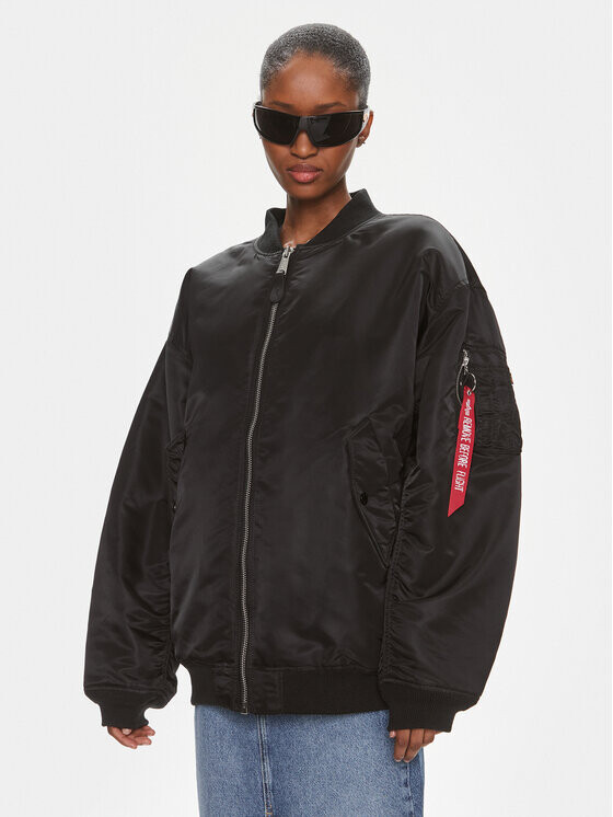 

Бомбер стандартного кроя Alpha Industries, черный