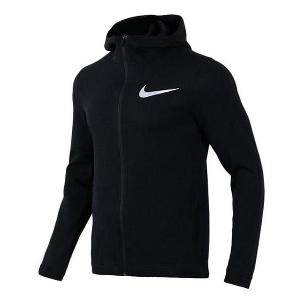 Куртка Nike large swoosh zipped hooded jacket 'Black', черный