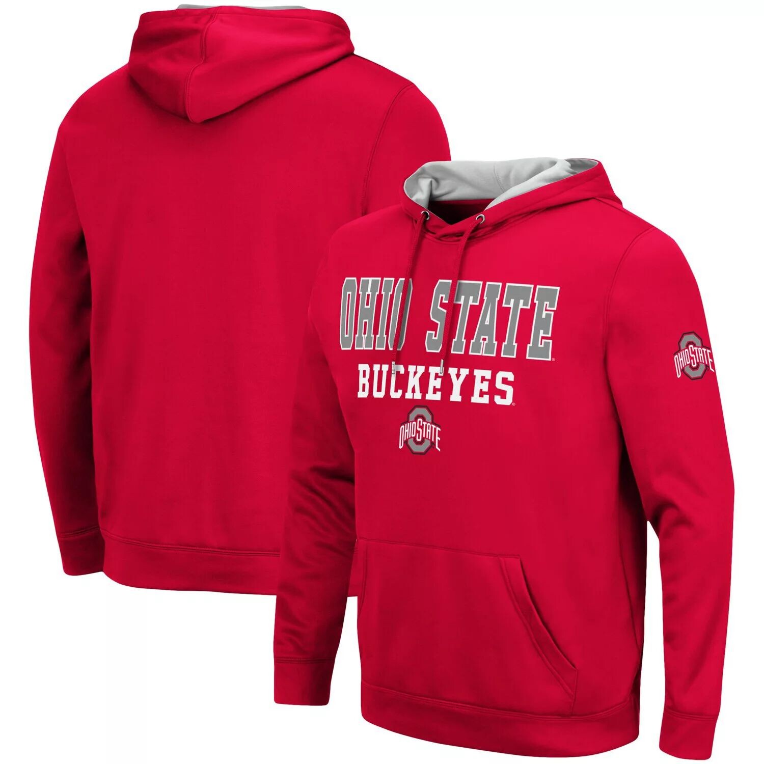 

Мужской пуловер с капюшоном Colosseum Scarlet Ohio State Buckeyes Sunrise