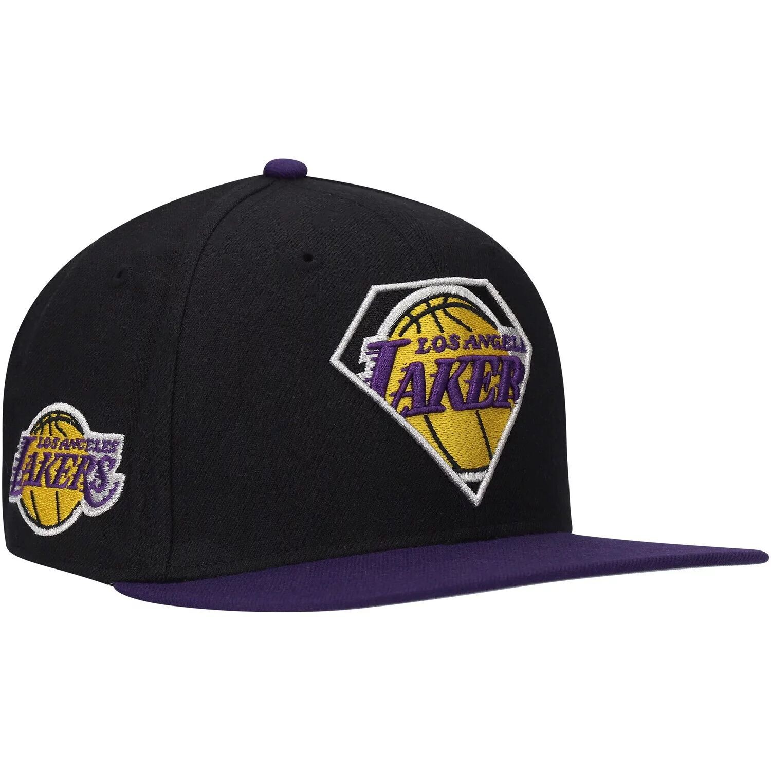 

Мужская черная/фиолетовая кепка '47 Los Angeles Lakers в честь 75-летия Carat Captain Snapback