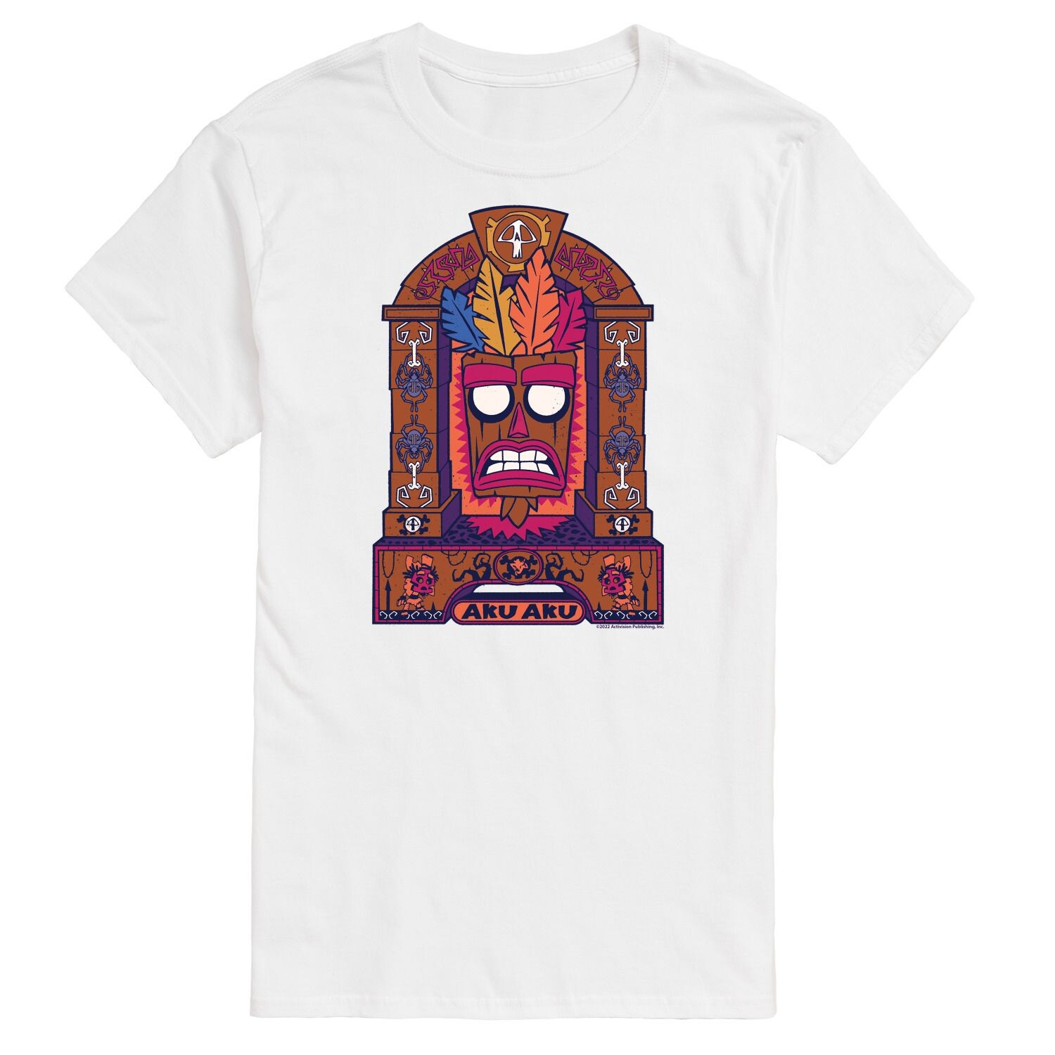 

Футболка Big & Tall Crash Bandicoot Aku Aku Licensed Character, белый
