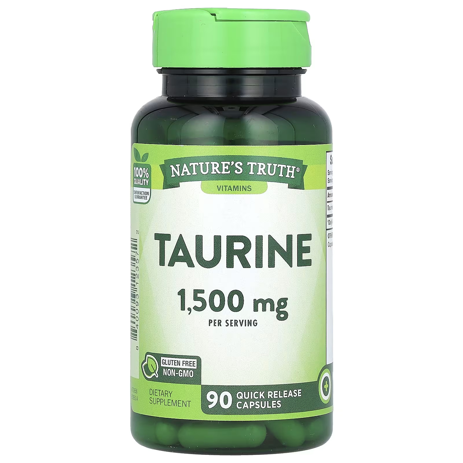 Витамины Nature's Truth 1500 мг таурин, 90 капсул