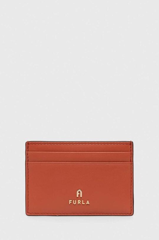 

Кожаный футляр для карт Furla, оранжевый