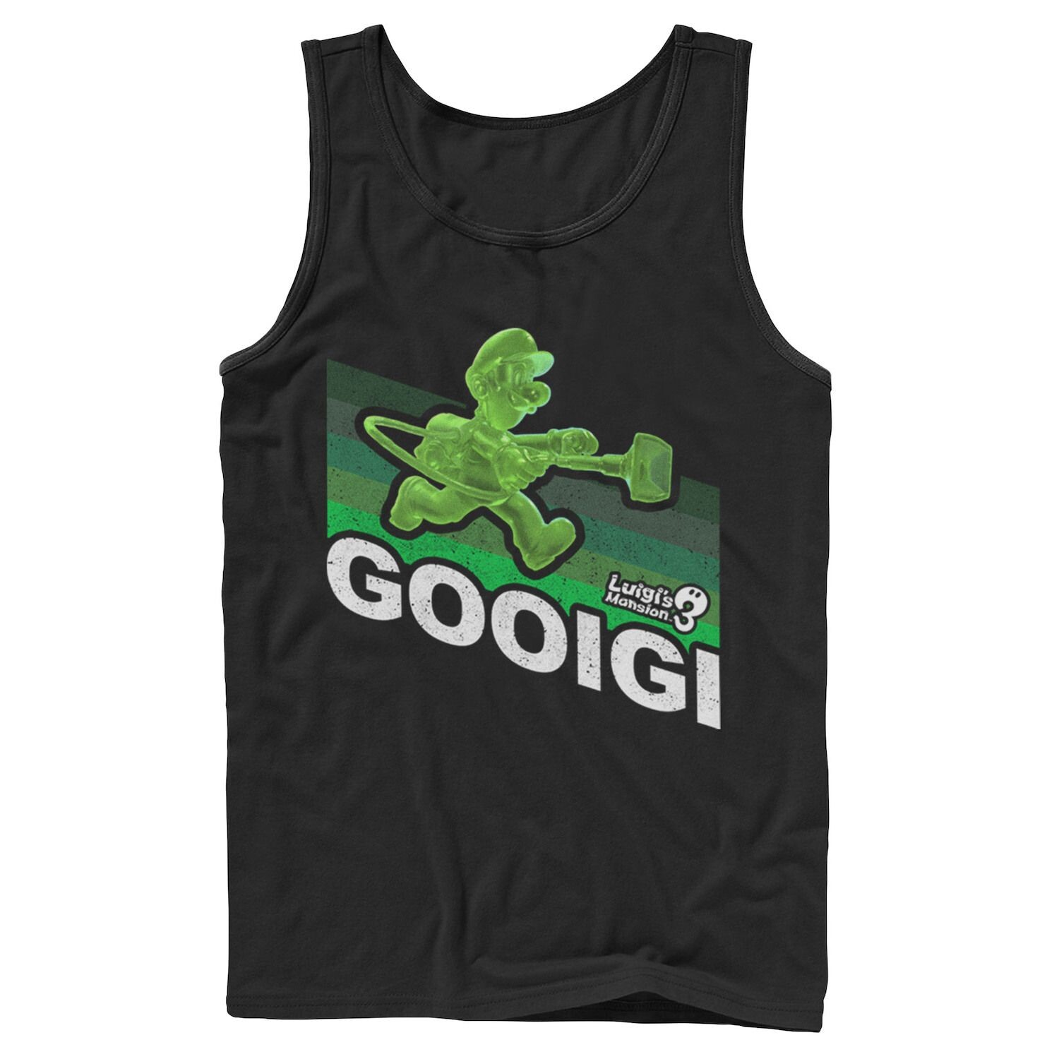 

Мужская майка с логотипом Nintendo Luigi's Mansion 3 Gooigi Color Fade Licensed Character