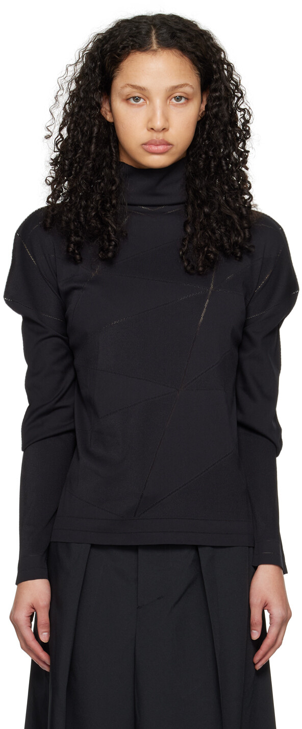 

Черная водолазка A-POC 132 5. Issey Miyake, цвет Black