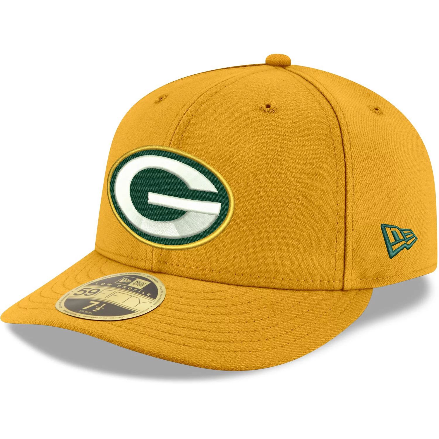 

Мужская командная кепка New Era Gold Green Bay Packers Omaha Low Profile 59FIFTY