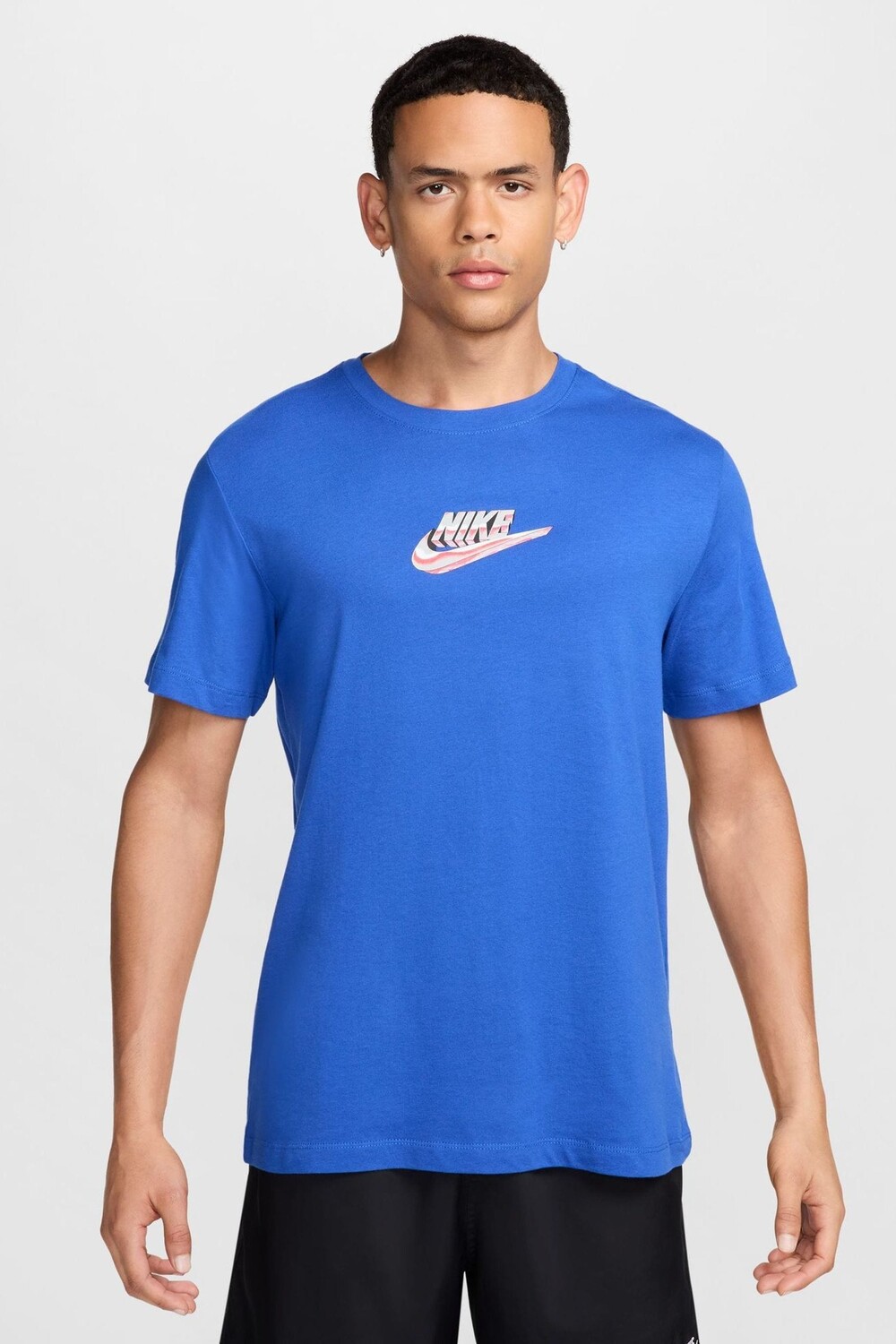 

Футболка из 100% хлопка с графическим принтом Nike, синий