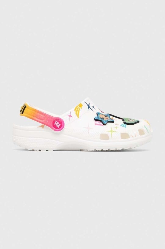 

Детские тапочки Crocs CLASSIC RAINBOW HIGH, белый